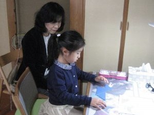 M・Yさんと 千田先生　　　日本女子大豊明小学校 合格